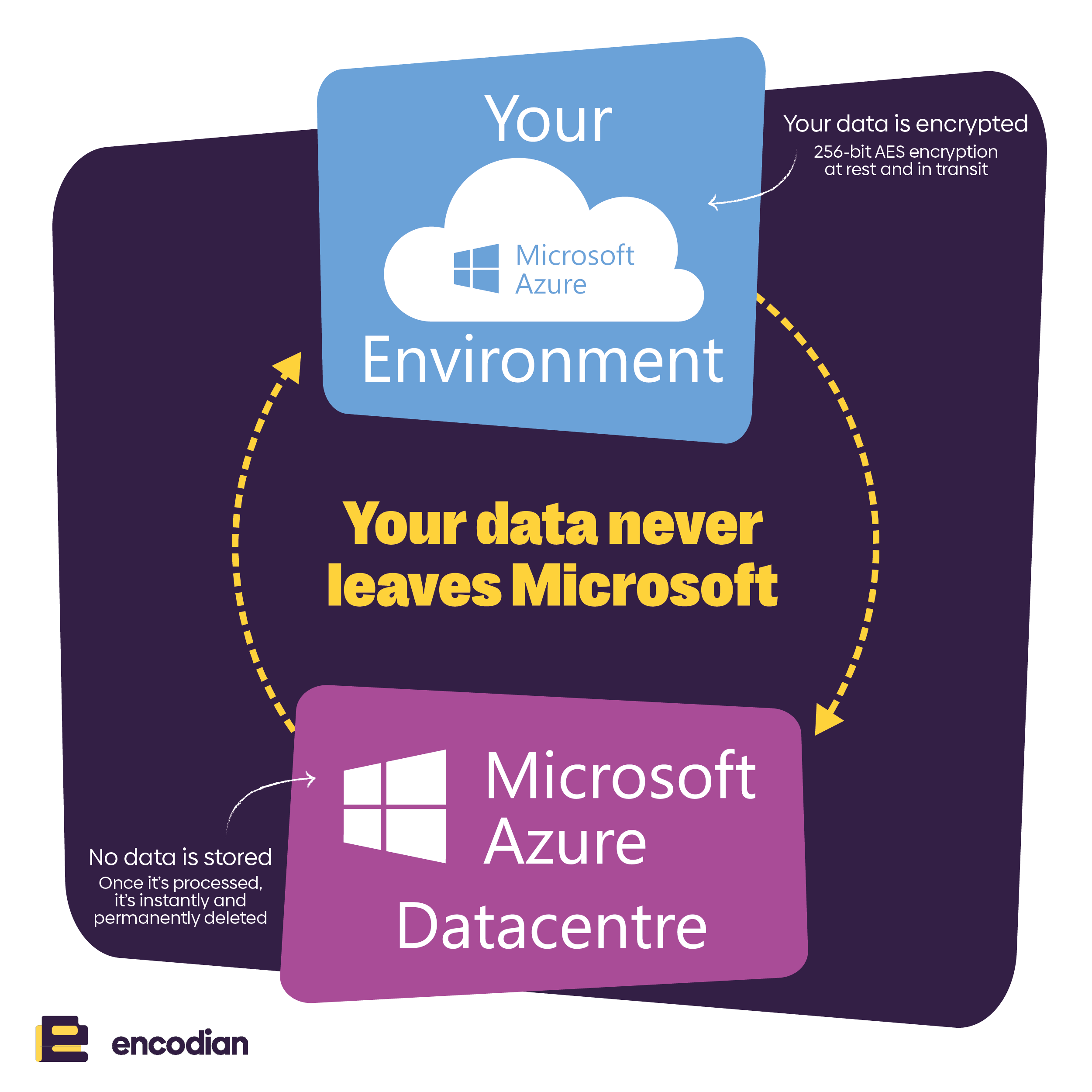 Your data never leaves Microsoft