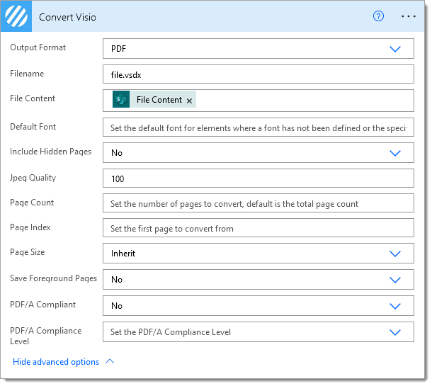 Convert Visio PDF