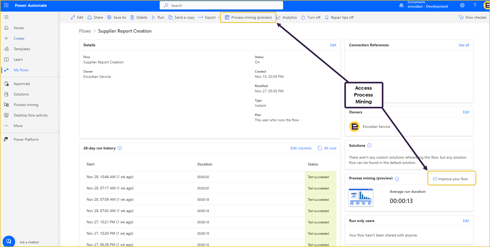 how to access process mining