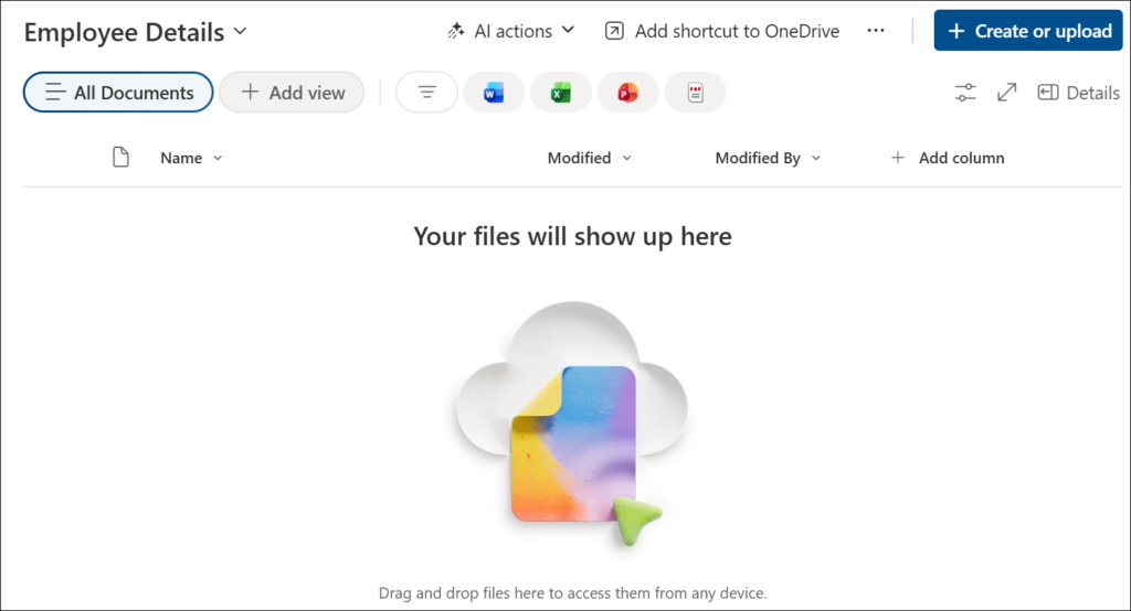 Example SharePoint Library