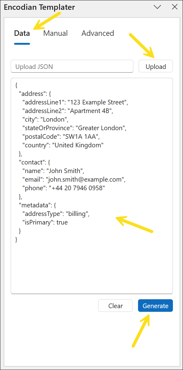Uploading JSON data into Encodian Templater to generate Word – Populate tags for Power Automate