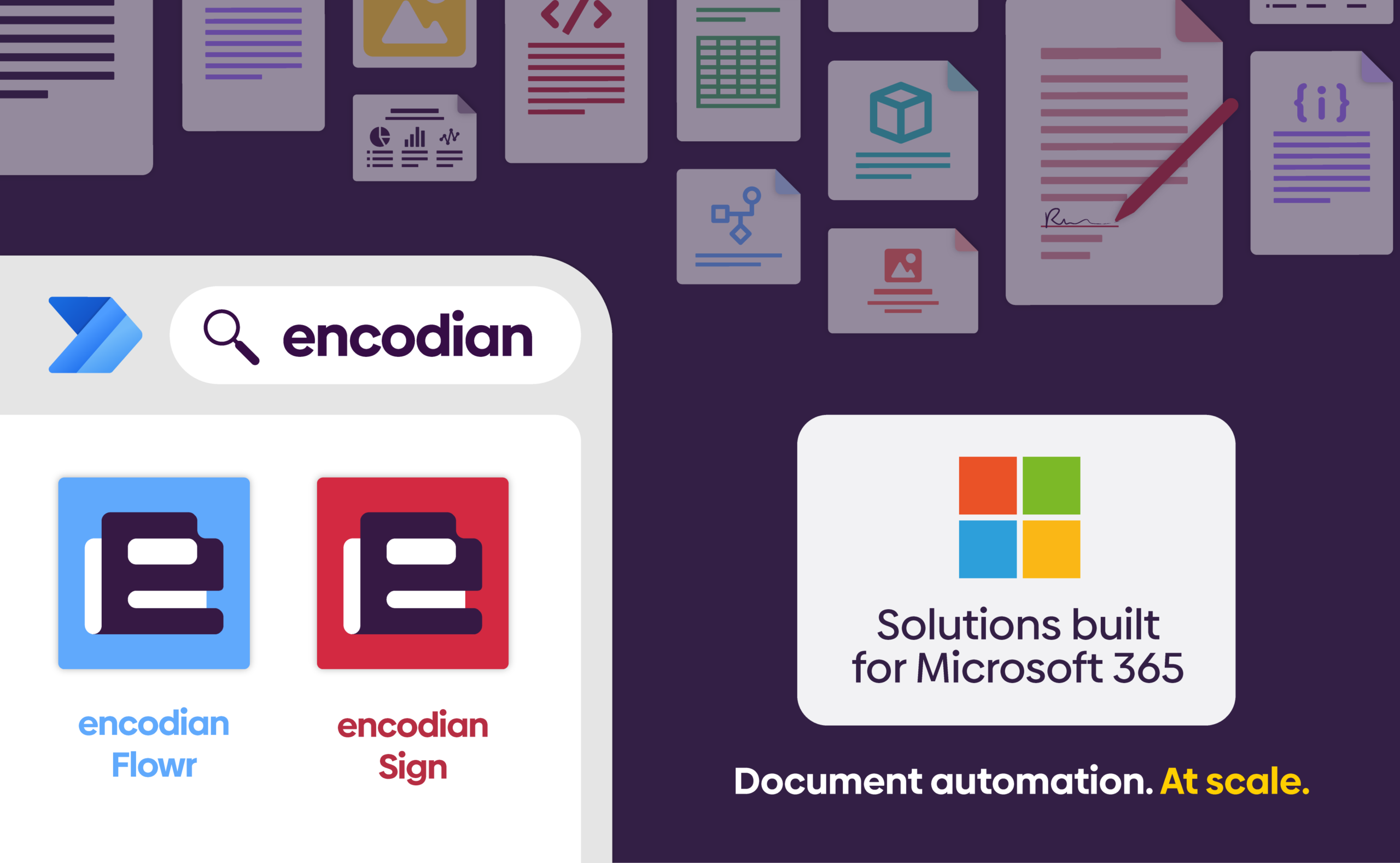 Encodian automation solutions, built for Microsoft 365 and Power Automate