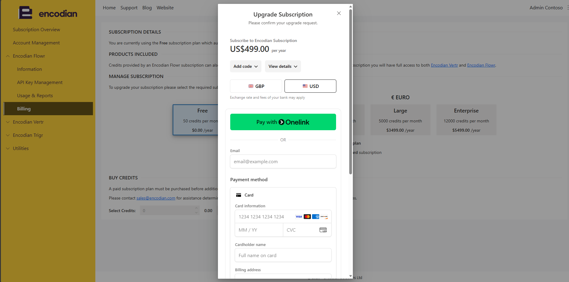Account Portal - Checkout