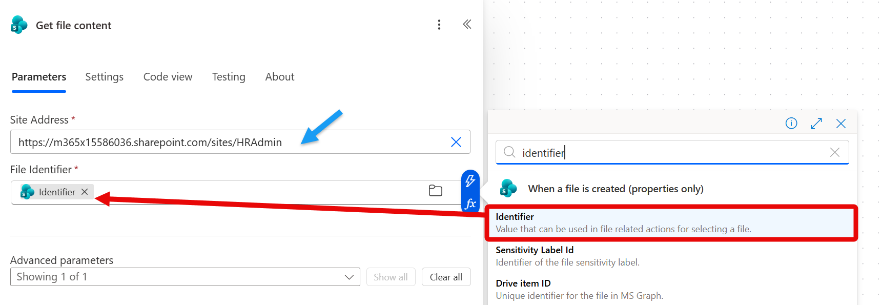 Get file content - SharePoint configuration