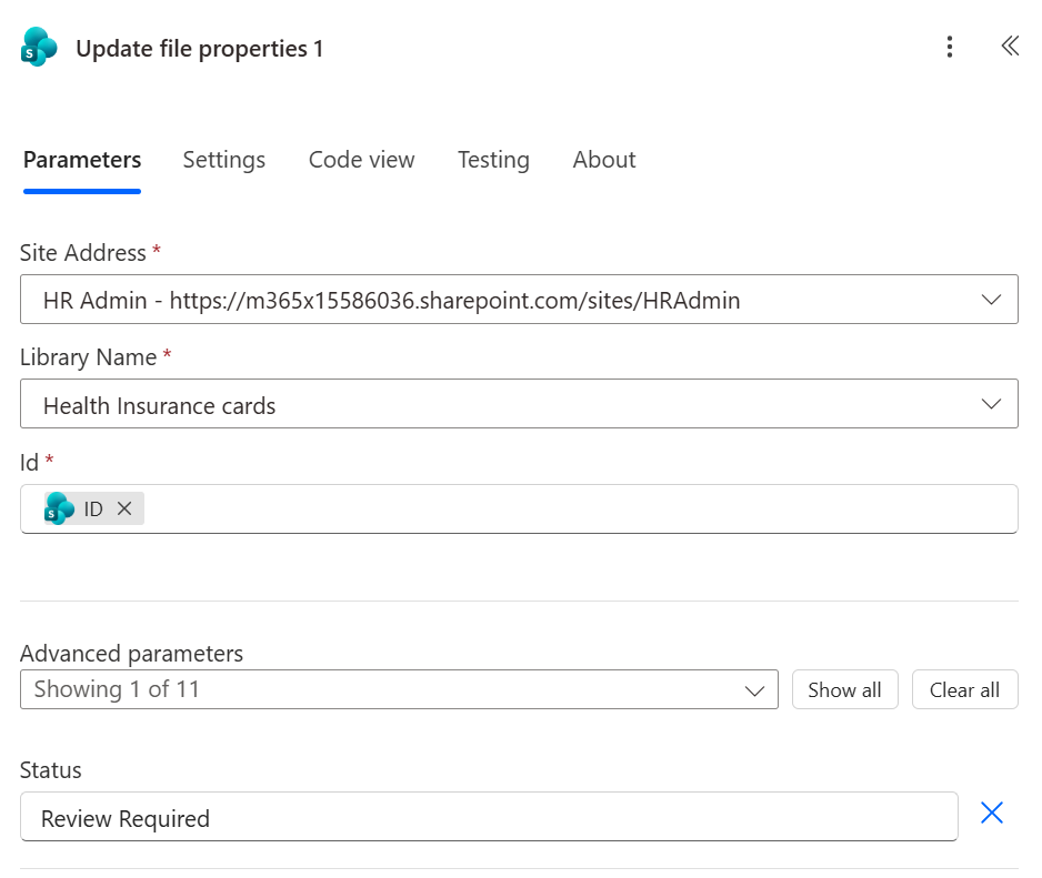 Update file properties - SharePoint configuration