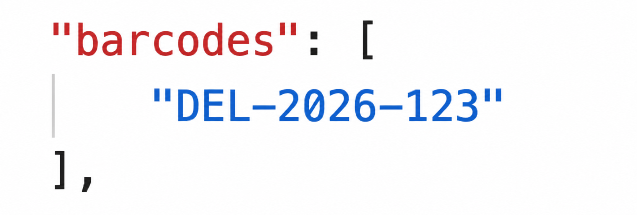 barcodes output from Barcode - Read (AI) action